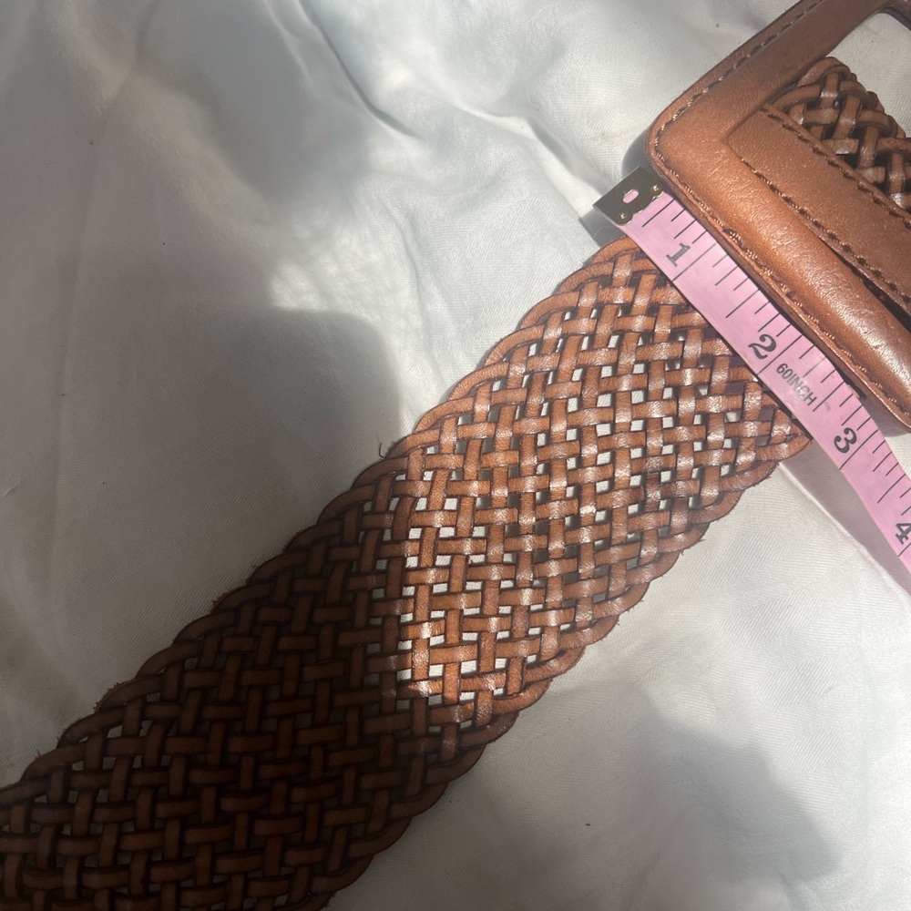 Brown leather belt